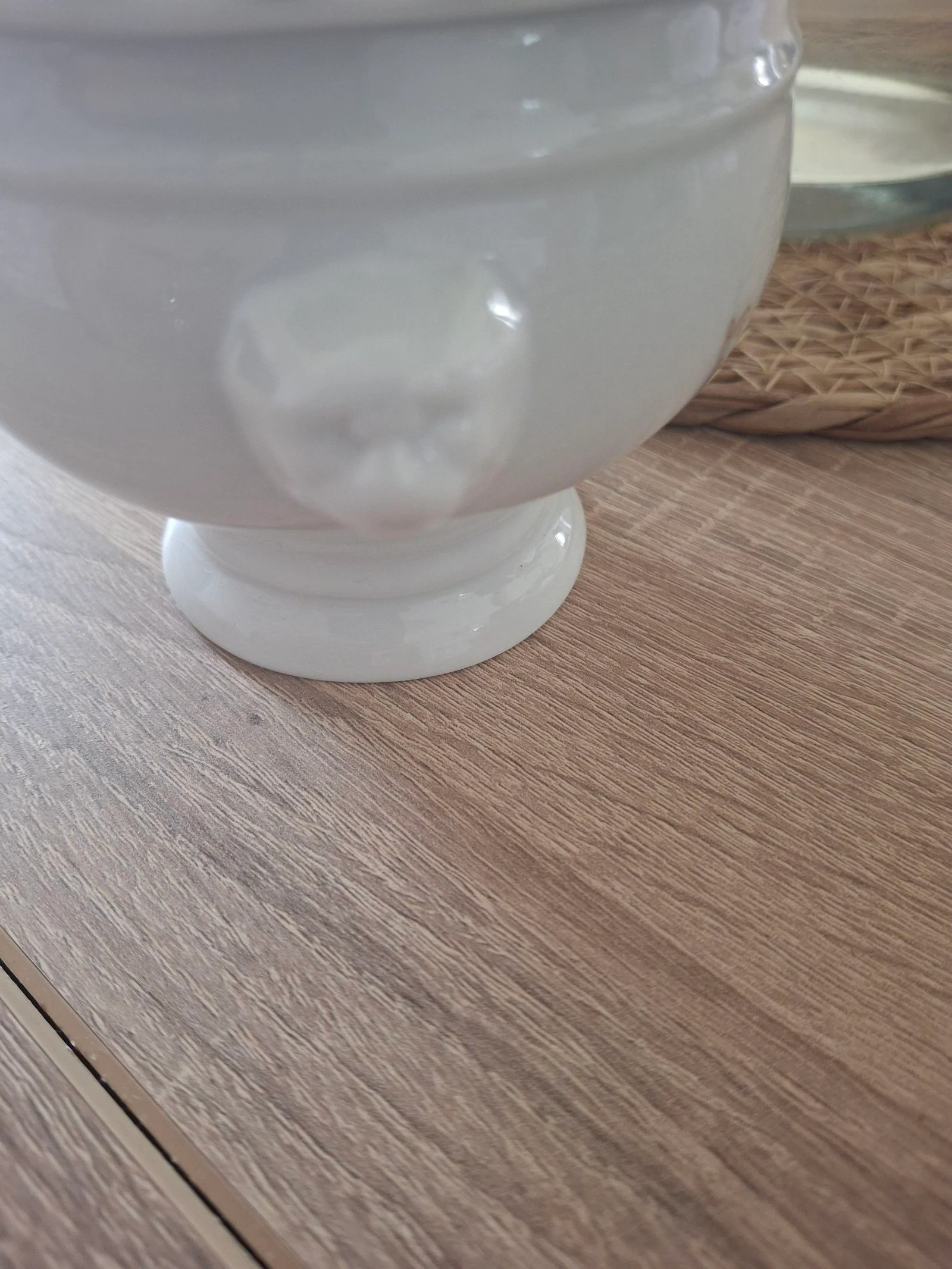 Stunning Miniature Soup Bowl Italian Porcelain Spice Pot Botanical Pattern – photo 8